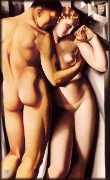 タマラ・デ・レンピッカ Painting - アダムとイブ 1932年 現代タマラ・デ・レンピッカ